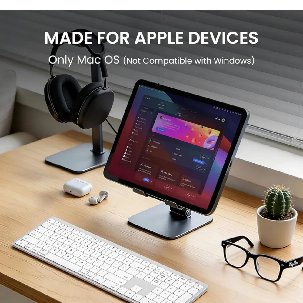 SABLUTE Bluetooth Keyboard and Mouse for Mac — 7-Color Backlit